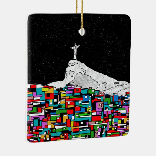 Christa der Erlöser Favela Keramikornament (Rechts)