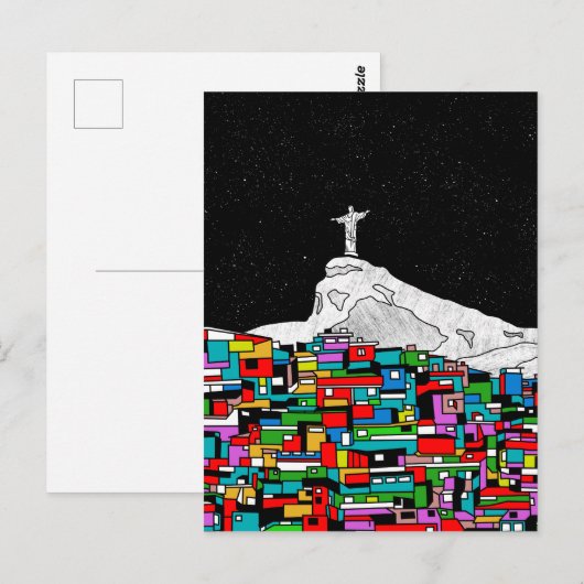 Christa der Erlöser Favela Postkarte (Vorne/Hinten)