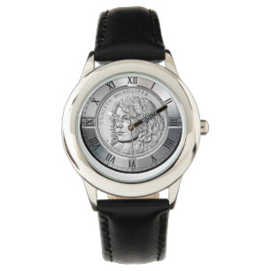 Christa McAuliffe Silber-Dollar Gedenkmünze Armbanduhr
