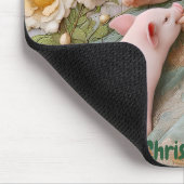 CHRISTABEL ~ Pastell Mädchen Piglet ~ Mousepad (Ecke)
