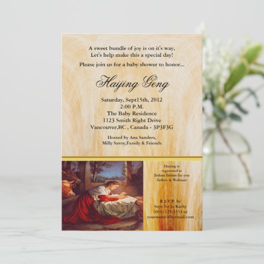 Christain Baby Shower Einladung 2 (Stehend Vorderseite)