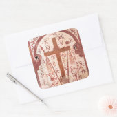 Christain Cross Artwork Quadratischer Aufkleber (Umschlag)