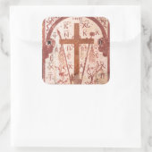 Christain Cross Artwork Quadratischer Aufkleber (Tasche)