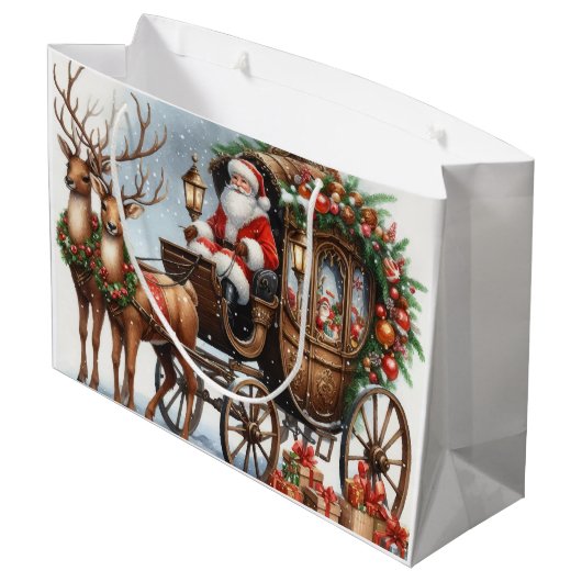 Christam santa große geschenktüte (Rückseite Schrägansicht)