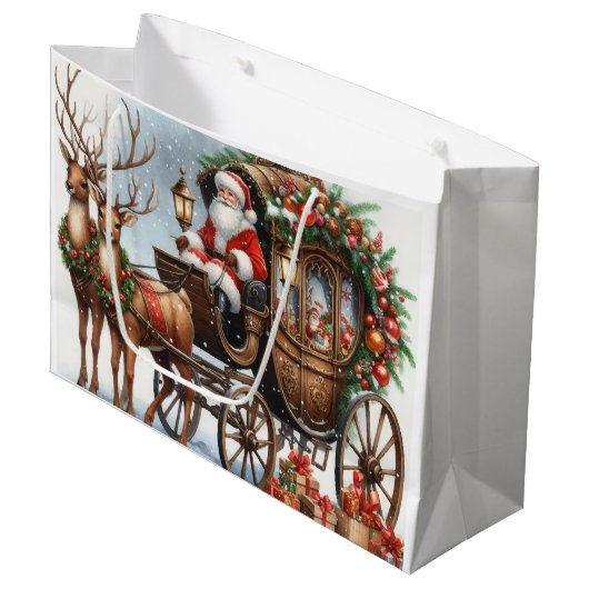 Christam santa große geschenktüte (Vorderseite Schrägansicht)