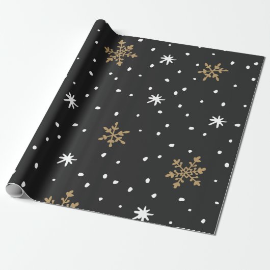 Christamas Snowflakes Matte Wrapping Geschenkpapier (Ungerollt)