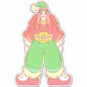 Christams Elf Aufkleber (Vorderseite)