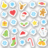 Christams farbiges Muster Aufkleber (Vorderseite)