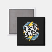 Christan Jesus Rette Premium Magnet (Vorderseite/Rückseite)