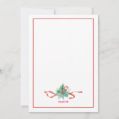 Christas Teacup Holiday Tea Party Einladung (Rückseite)