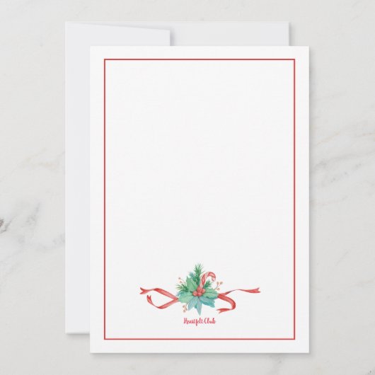 Christas Teacup Holiday Tea Party Einladung (Rückseite)