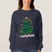 Christbaum Abstrakte Kunst zum Tragen Sweatshirt (Vorderseite)