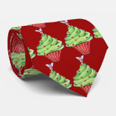 Christbaum Cupcake rote Krawatte (Gerollt)