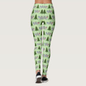 Christbaum Dekorieren Eichhörnchen Gemustert Leggings (Rückseite)