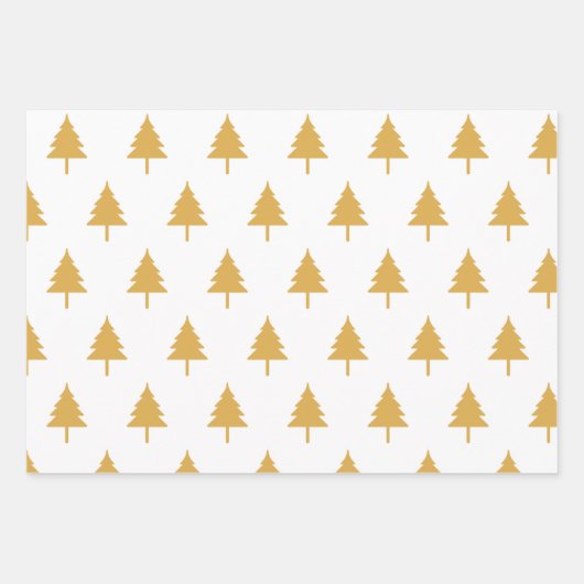 Christbaum Drei Farben Geschenkpapier Set (Vorderseite 3)