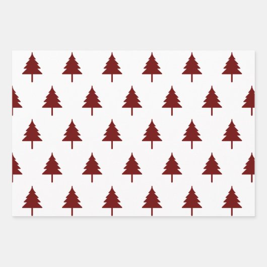 Christbaum Drei Farben Geschenkpapier Set (Vorderseite 2)