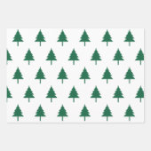 Christbaum Drei Farben Geschenkpapier Set (Vorderseite)