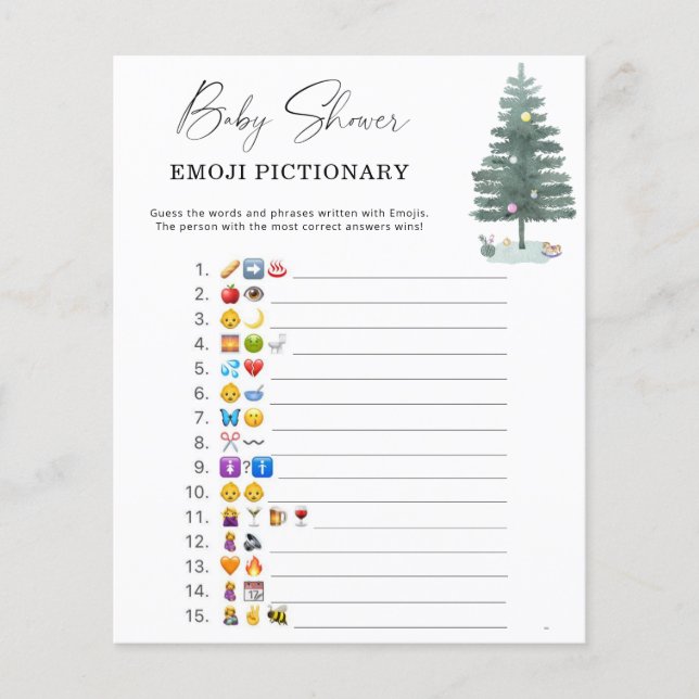 Christbaum-Emoji-Spiel (Vorderseite)