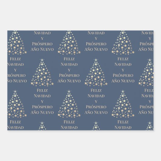 Christbaum Feliz Navidad y Prospero Año Nuevo Geschenkpapier Set (Vorderseite 2)