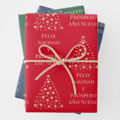 Christbaum Feliz Navidad y Prospero Año Nuevo Geschenkpapier Set (Beispiel)