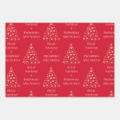 Christbaum Feliz Navidad y Prospero Año Nuevo Geschenkpapier Set (Vorderseite)