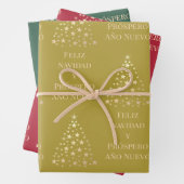 Christbaum Feliz Navidad y Prospero Año Nuevo Geschenkpapier Set (Beispiel)