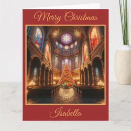 Christbaum in einer malerischen Kapelle Karte