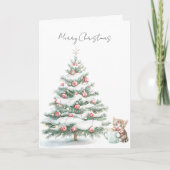Christbaum Kitten Peppermint Karte (Vorderseite)