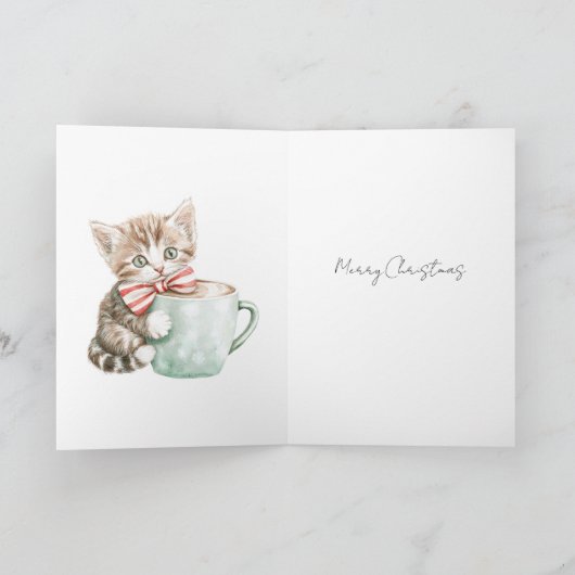 Christbaum Kitten Peppermint Karte (Innenseite)
