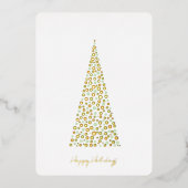 Christbaum-Punkte Folien Feiertagskarte (Vorderseite)