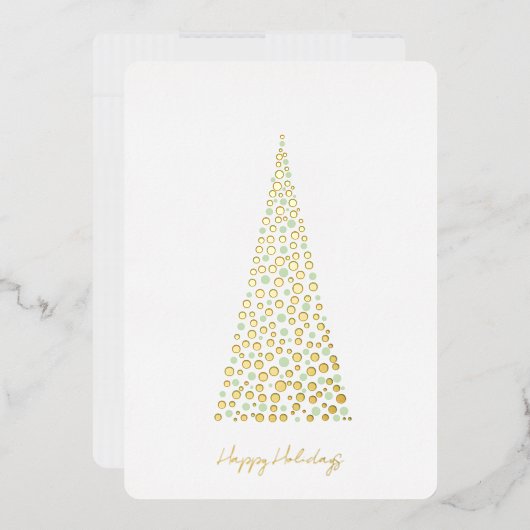 Christbaum-Punkte Folien Feiertagskarte (Briefumschlag)