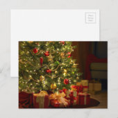 Christbaum und Geschenke Feiertagspostkarte (Vorne/Hinten)