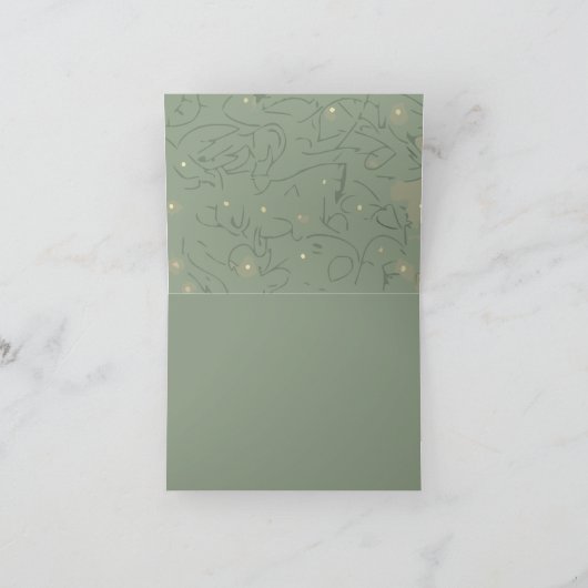 Christbaum und Geschenke Karte (Innenseite)