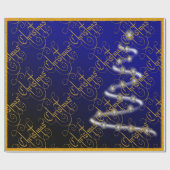 Christbaum und Sterne - Geschenkpapier (Flach)