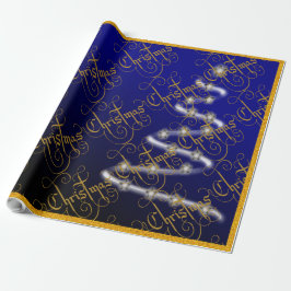 Christbaum und Sterne - Geschenkpapier