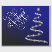 Christbaum und Sterne - Geschenkpapier (Flach)