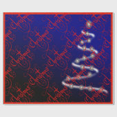 Christbaum und Sterne - Geschenkpapier (Flach)