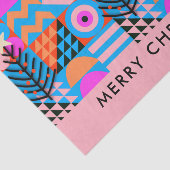 Christbaume Moderne geometrische Pinks Blues Seidenpapier (Ausschnitt)