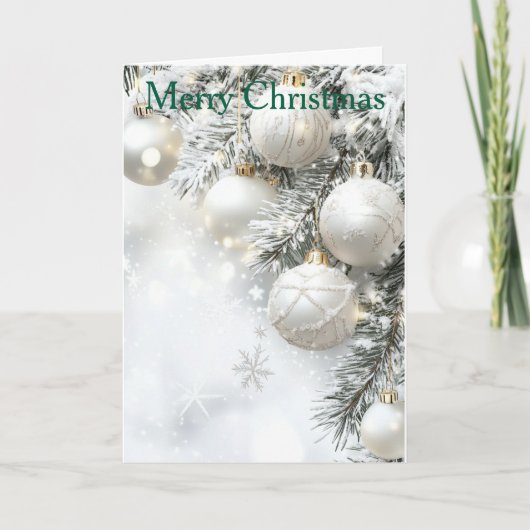 Christbaumkugel Feiertagskarte (Vorderseite)