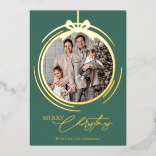Christbaumkugel-Ornament-Kalligrafie-Weihnachten-E Folien Feiertagskarte