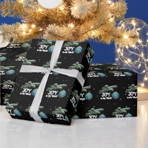 Christbaumkugel Weltkugel mit Sternen Geschenkpapier