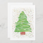 Christbaumkunst Feiertagskarte (Vorne/Hinten)