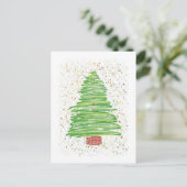 Christbaumkunst Feiertagspostkarte (Stehend Vorderseite)