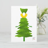 Christbaumpuppe. Fügen Sie Funtasy hinzu. Feiertagskarte (Stehend Vorderseite)