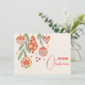 Christbaumschmuck Feiertagskarte (Stehend Vorderseite)
