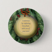 Christbaumschmuck-Fotobild Button (Vorderseite)