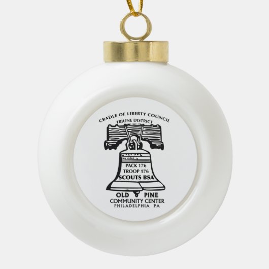 Christbaumschmuck Keramik Kugel-Ornament (Vorderseite)