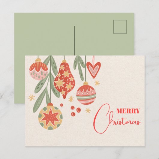 Christbaumschmuck Postkarte (Vorne/Hinten)