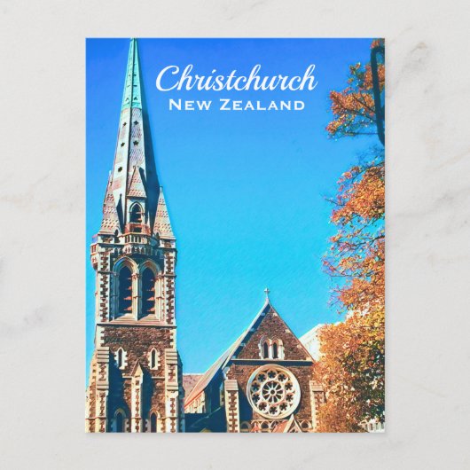 Christchurch Cathedral Neuseeland Reise Postkarte (Vorderseite)