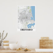 Christchurch Map Poster (Küche)